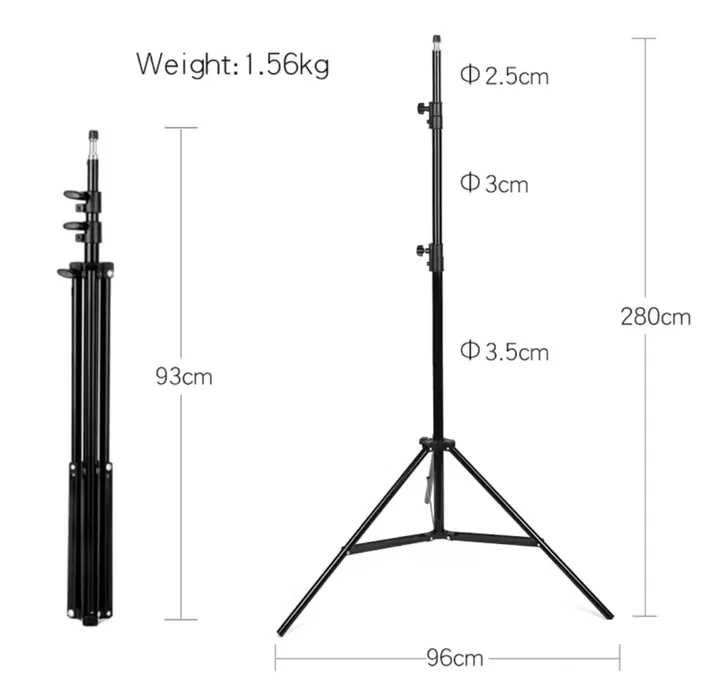 Комплект студійного світла Zhiyun 100Вт + софтбокс 90см + стійка 2.8м