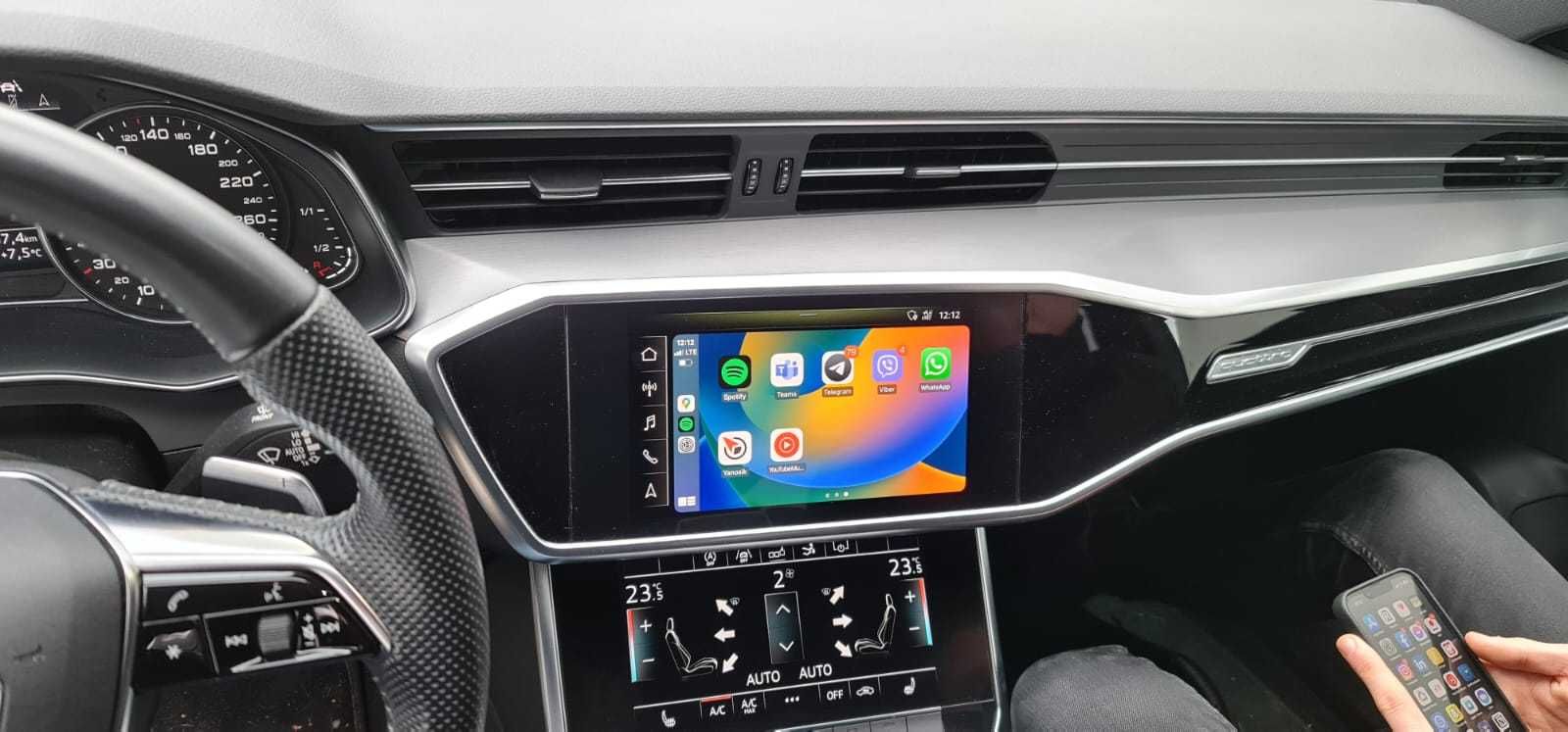 Audi, A4,A6,Q5,Q7 Carplay, Android Auto konwersja us to eu lampy tył