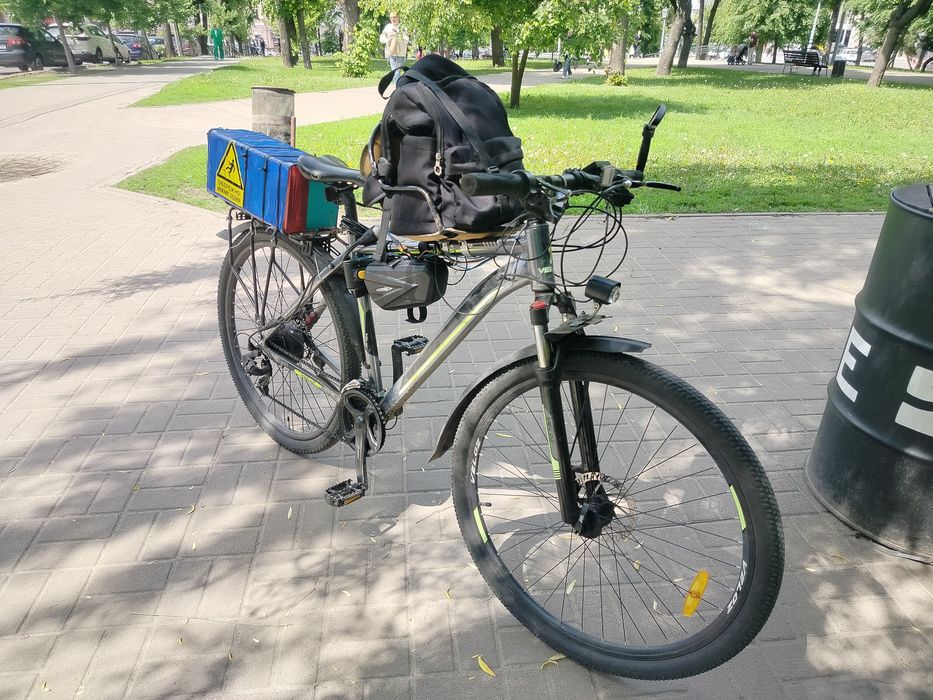Потужний електро велосипед 100+км запас ходу