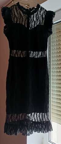 Sukienka koronkowa czarna L