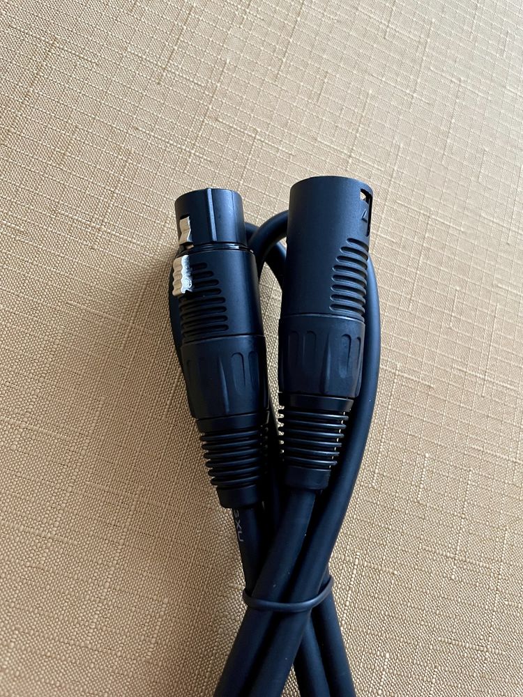 Kabel przewód DMX do oświetlenia świateł 1m 3 pin DMX 3.5ft XLR