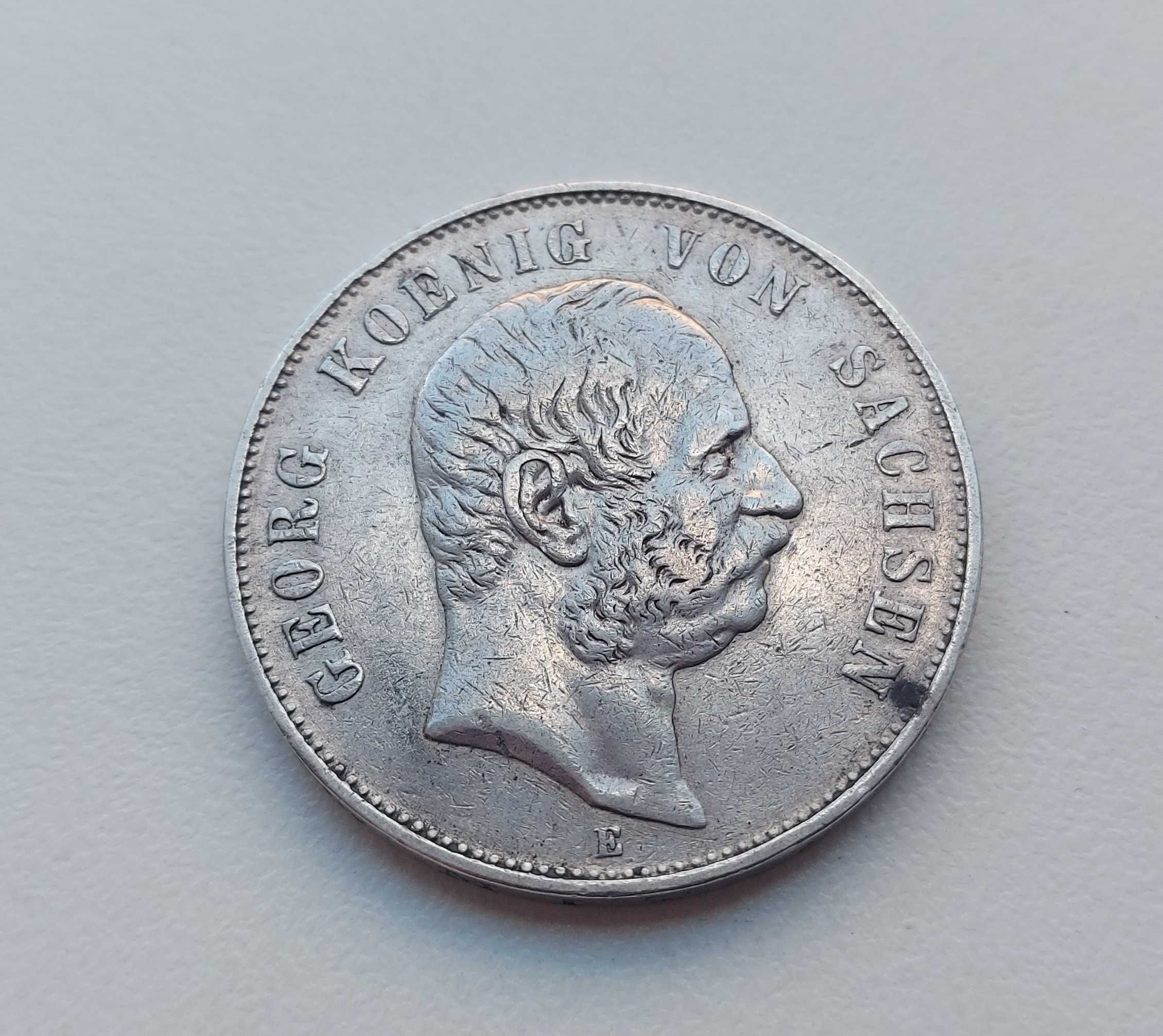 Германия 5 марок 1903 г. Саксония