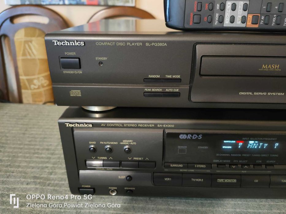 TECHNICS 100% Sprawny Amplituner SA-EX300 +  CD Player SL-PG380A Pilot