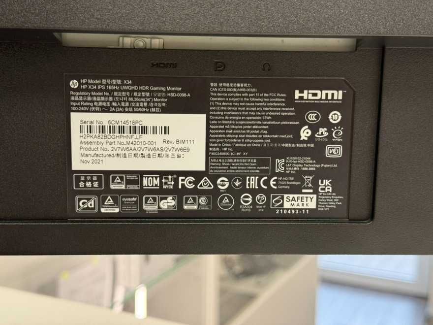 Monitor HP X34 HSD-0098-A HDR 165HZ Gamingowy FASON Rzgowska 12