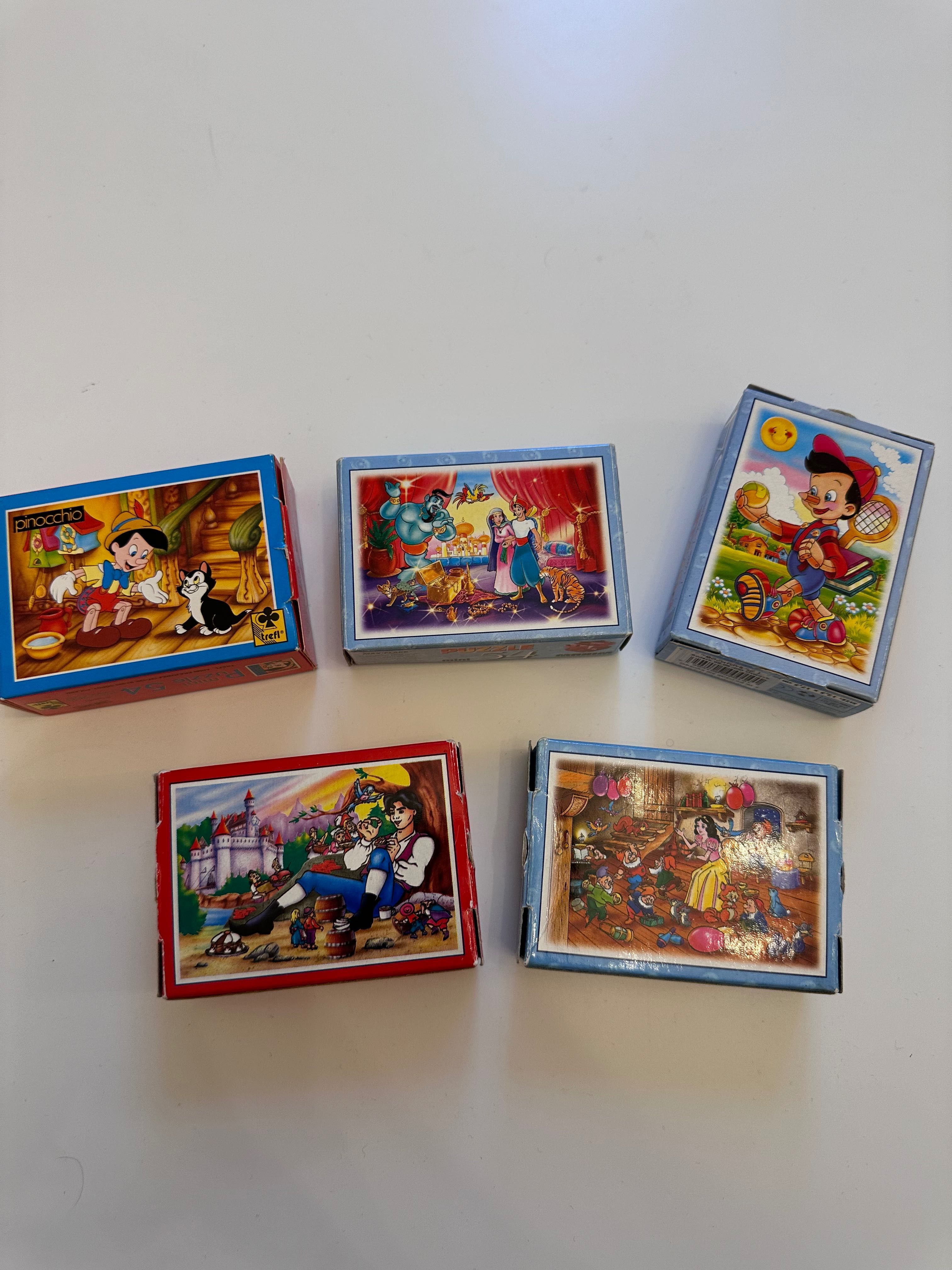 5 paczek puzzli z kreskówkami Disneya
