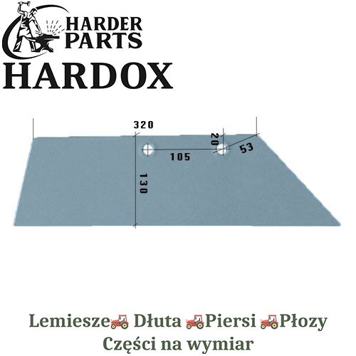 Lemiesz 16 cali Lemken HARDOX 3351.958 części pługa 2Xlepsze niż Borow