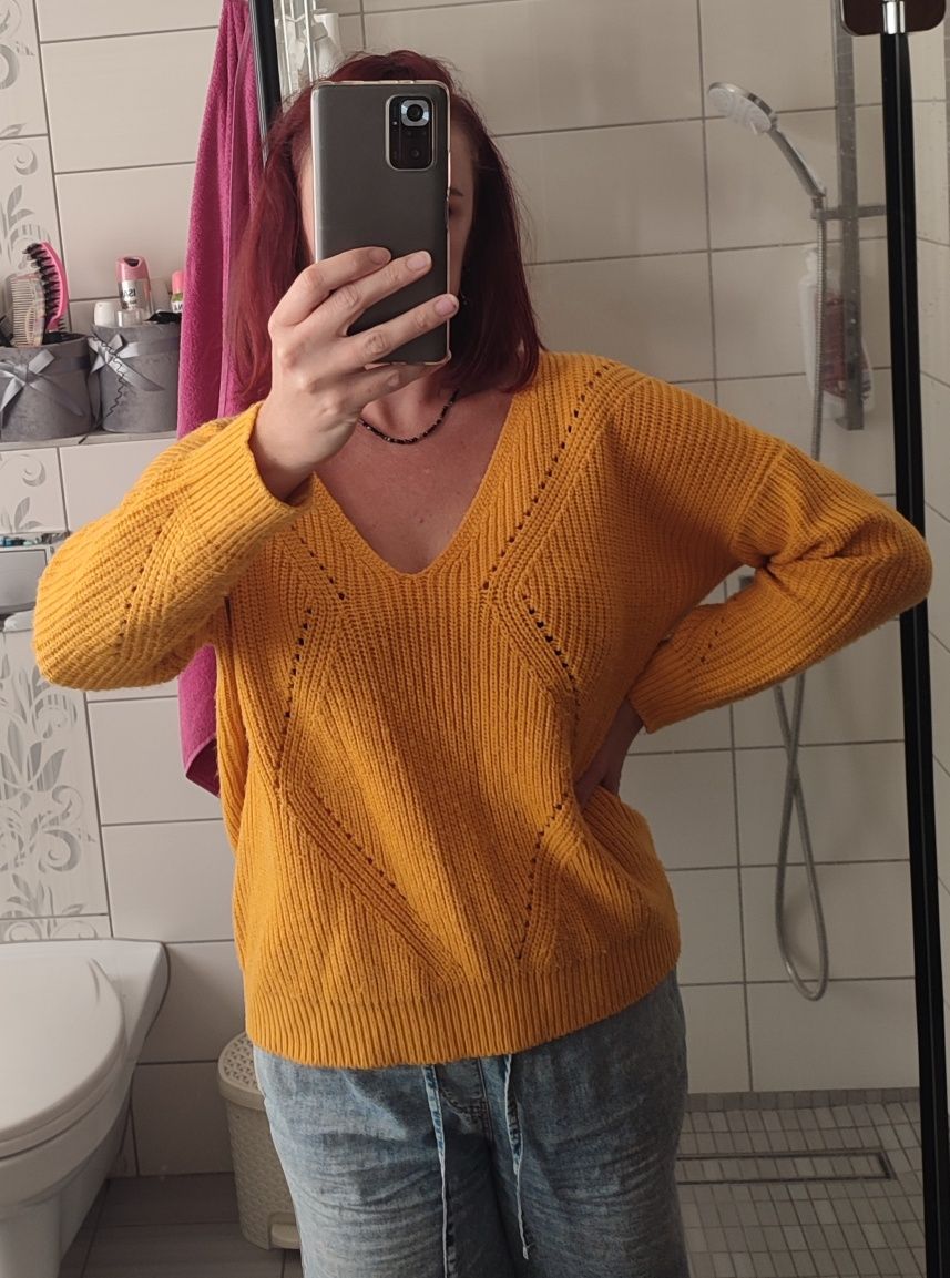 Sweter musztardowy Mohito XL