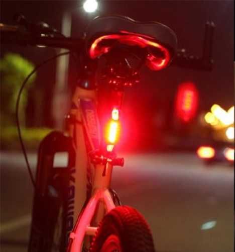 Zestaw rowerowy lampka przód + tył ŁADOWANIE USB