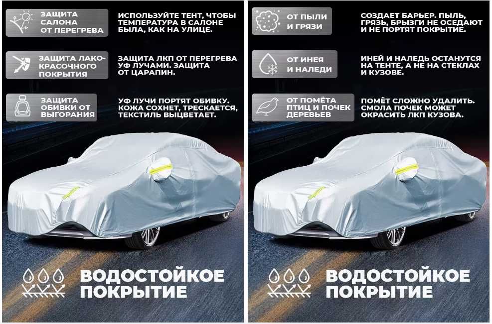 Защитный авточехол, тент для машины ВСЕ РАЗМЕРЫ