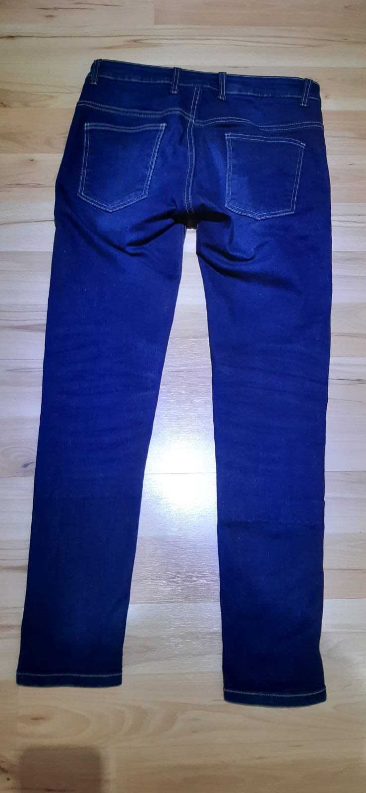 Calças Jeans motard azuis com proteção Kevlar Tamanho M slim elásticas