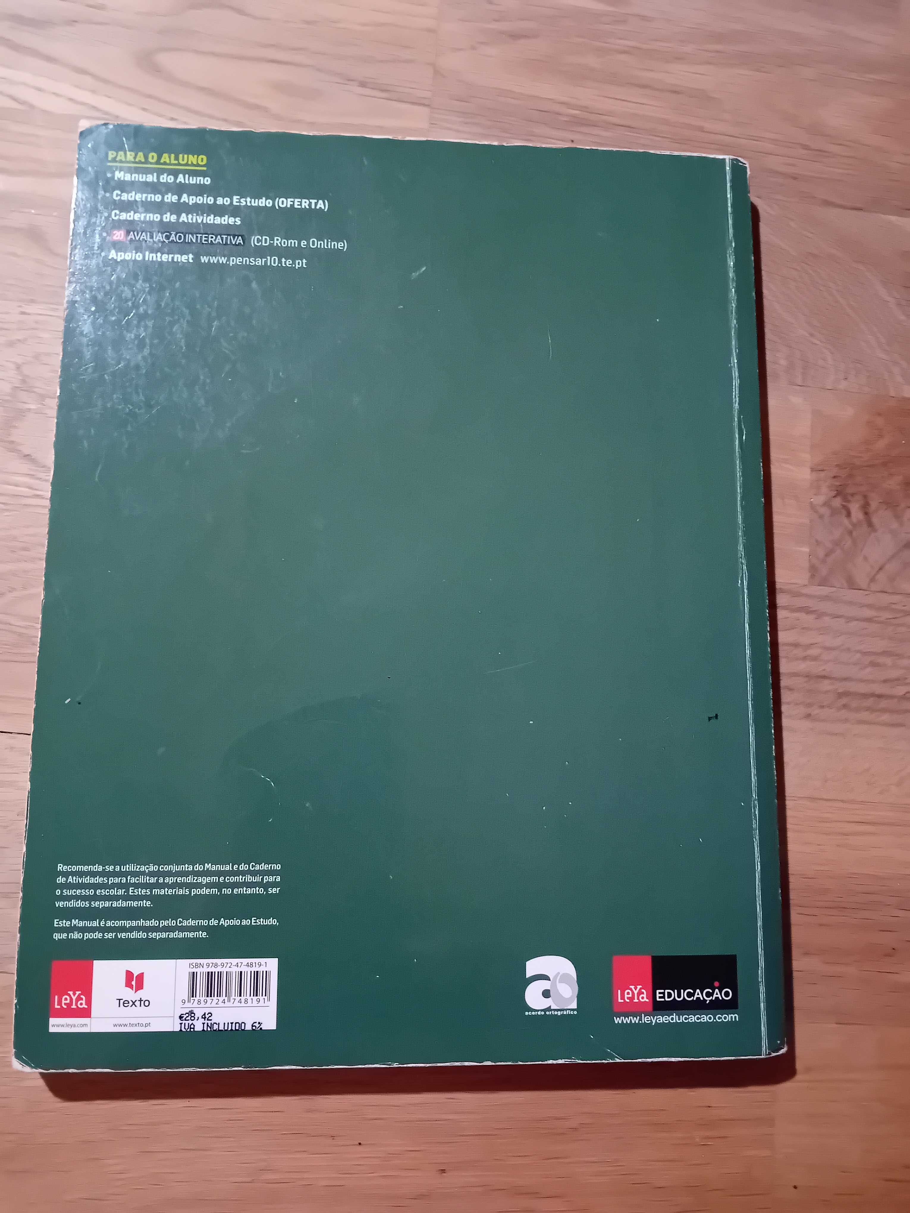 Manual “Pensar – Filosofia 10.º Ano” + Caderno de Atividades