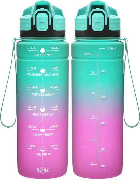 Motywacyjna butelka na wodę z oznaczeniami czasu 500 ml Coolfel