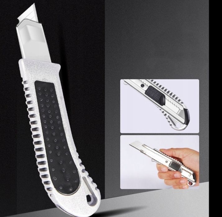 Nóż do tapet tapeciak nożyk metalowy wymienne ostrza 18mm łamane