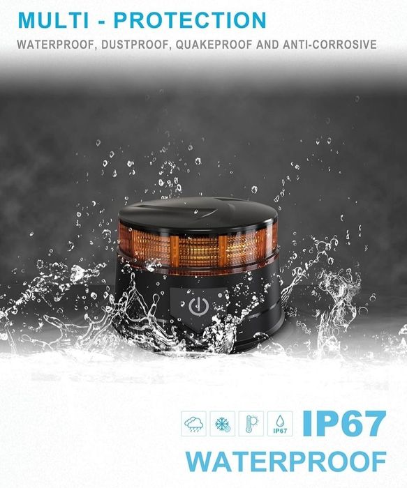 Agrieyes Obrotowa lampa ostrzegawcza z pilotem