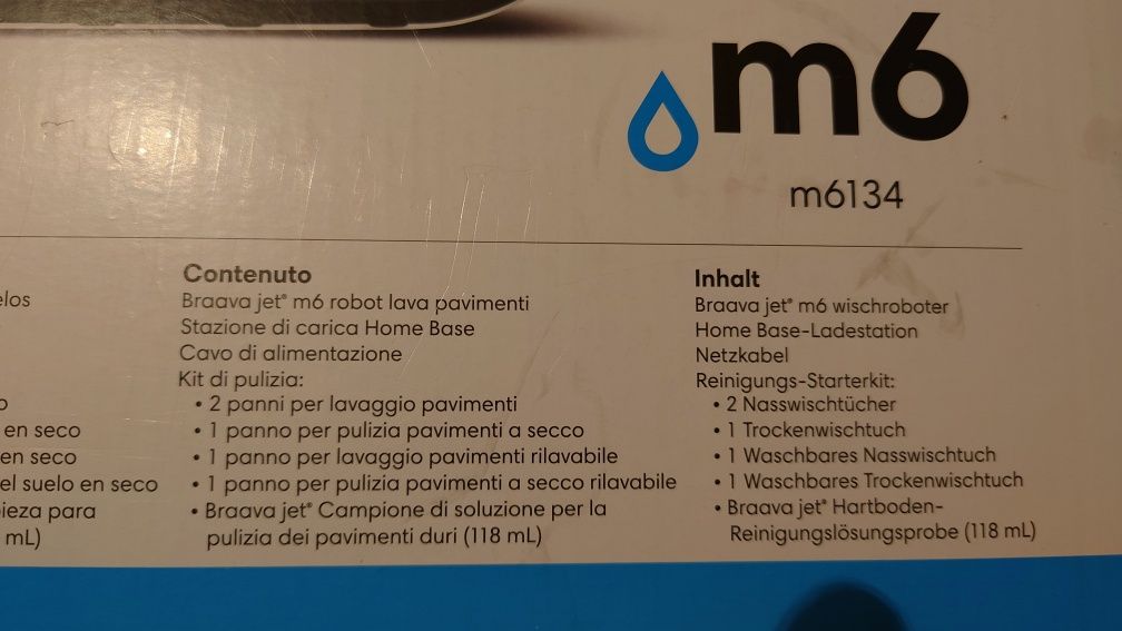 Irobot Jet m6 robô limpa pisos na caixa novo