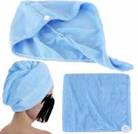 Niebieski ręcznik do włosów