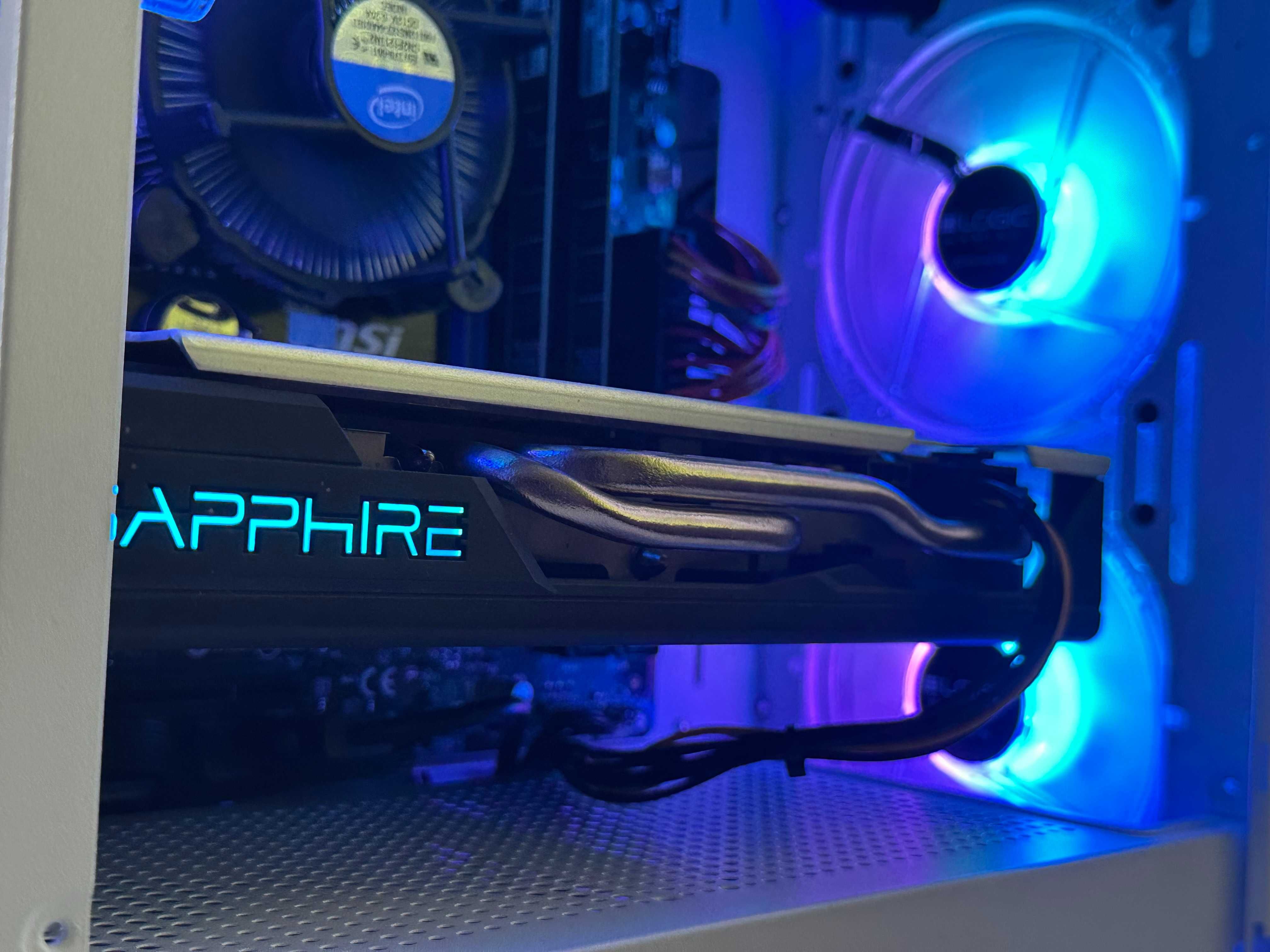 Biały Komputer RX 580 16GB RAM Intel Core i5 Gamingowy do Gier Wydajny