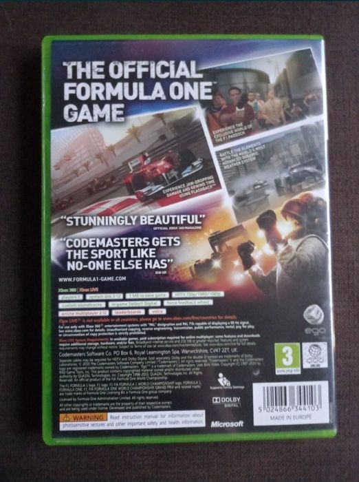 Gra F1 2010 na konsolę xbox 360 Formuła 1