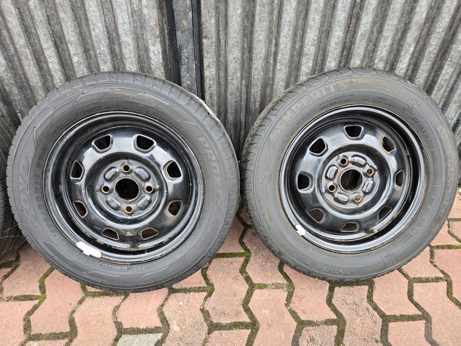 Felgi z oponami 175/60R13 Daihatsu Cuore 4x100 Trevis Toyota Yaris