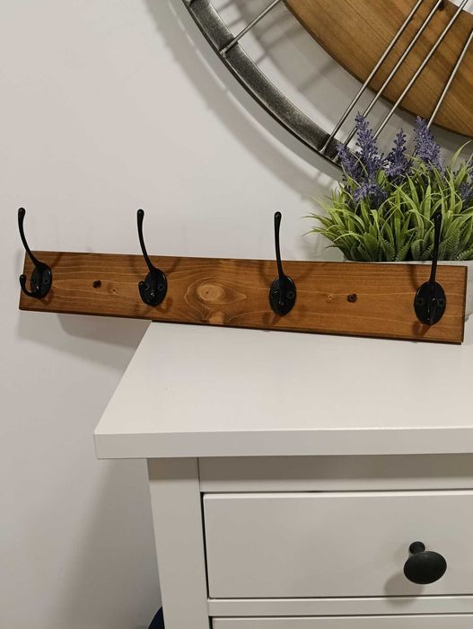 Cabide De Parede Pinho Maciço (4 Ganchos) - NOVO - Viseu