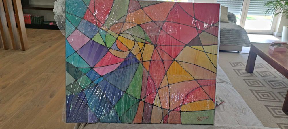 Óleo sobre tela. Abstrato 50cm x 61cm