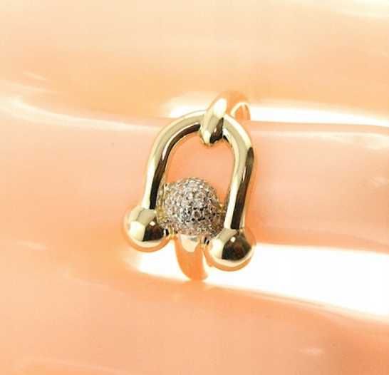 ZŁOTY Pierścionek Kulka ZŁOTO p.585 r.23 CUDO