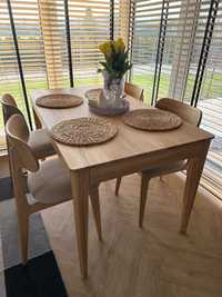 Drewniany stół rozkładany- dębowy stół - 100 dąb-dostępny od ręki