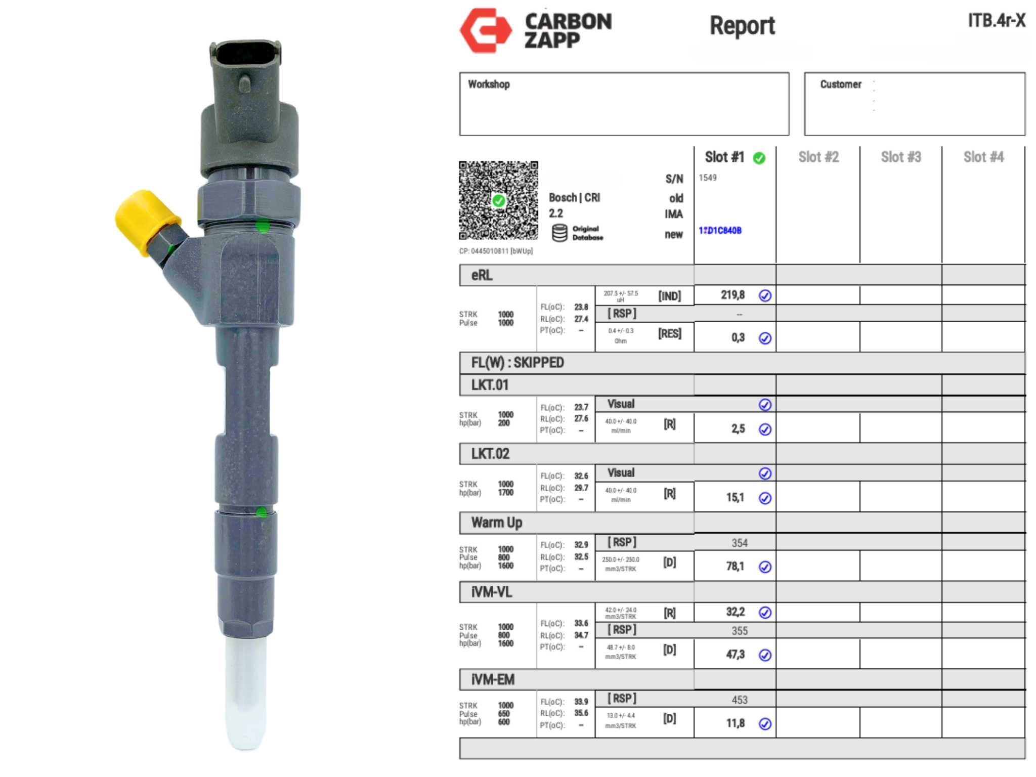 Regenerowany wtryskiwacz 0445.110.021 Bosch Opel Renault 1.9