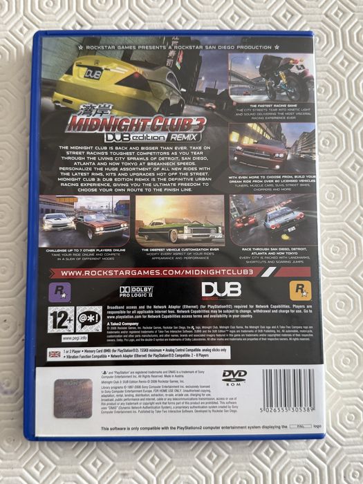Midnight Club 3 DUB Edition Remix PS2