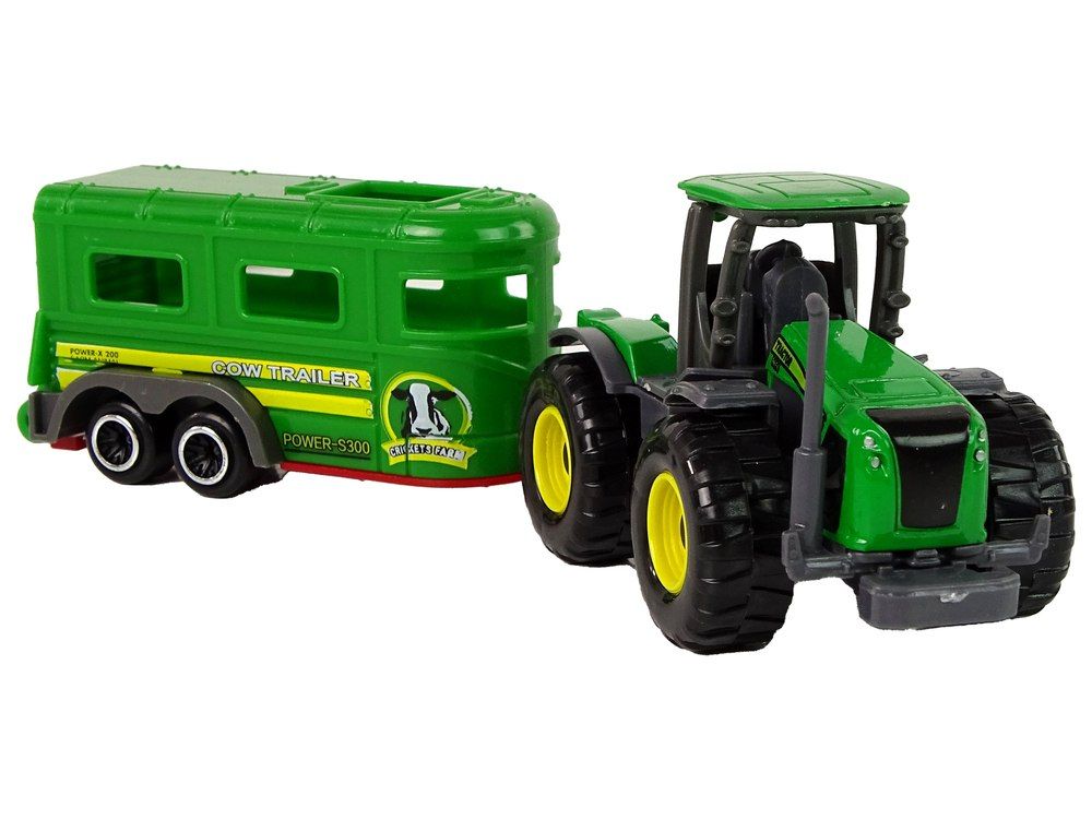 Traktor z Przyczepą Plastikowy Zielony