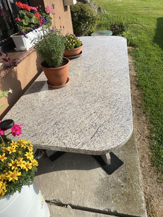 Stół granitowy Juparana 248x96x70 cm – blat 4 cm – transport gratis