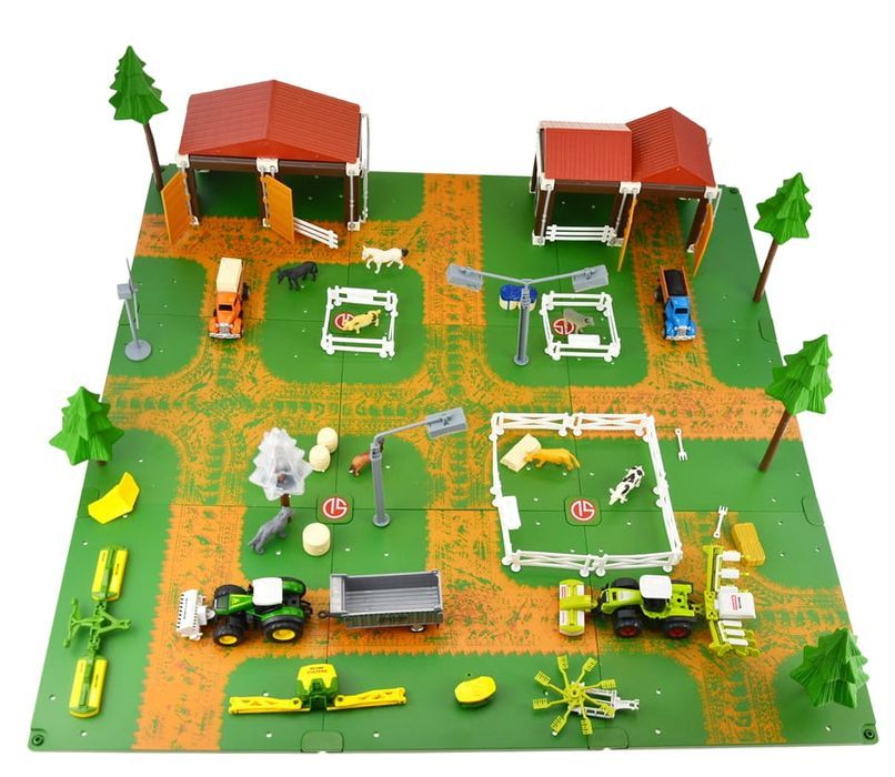 Zestaw Farma Xxl Gospodarstwo  Makieta 192El pojazdy rolnicze zwuerzęt