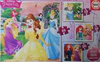 4 Puzzles Princesas Disney