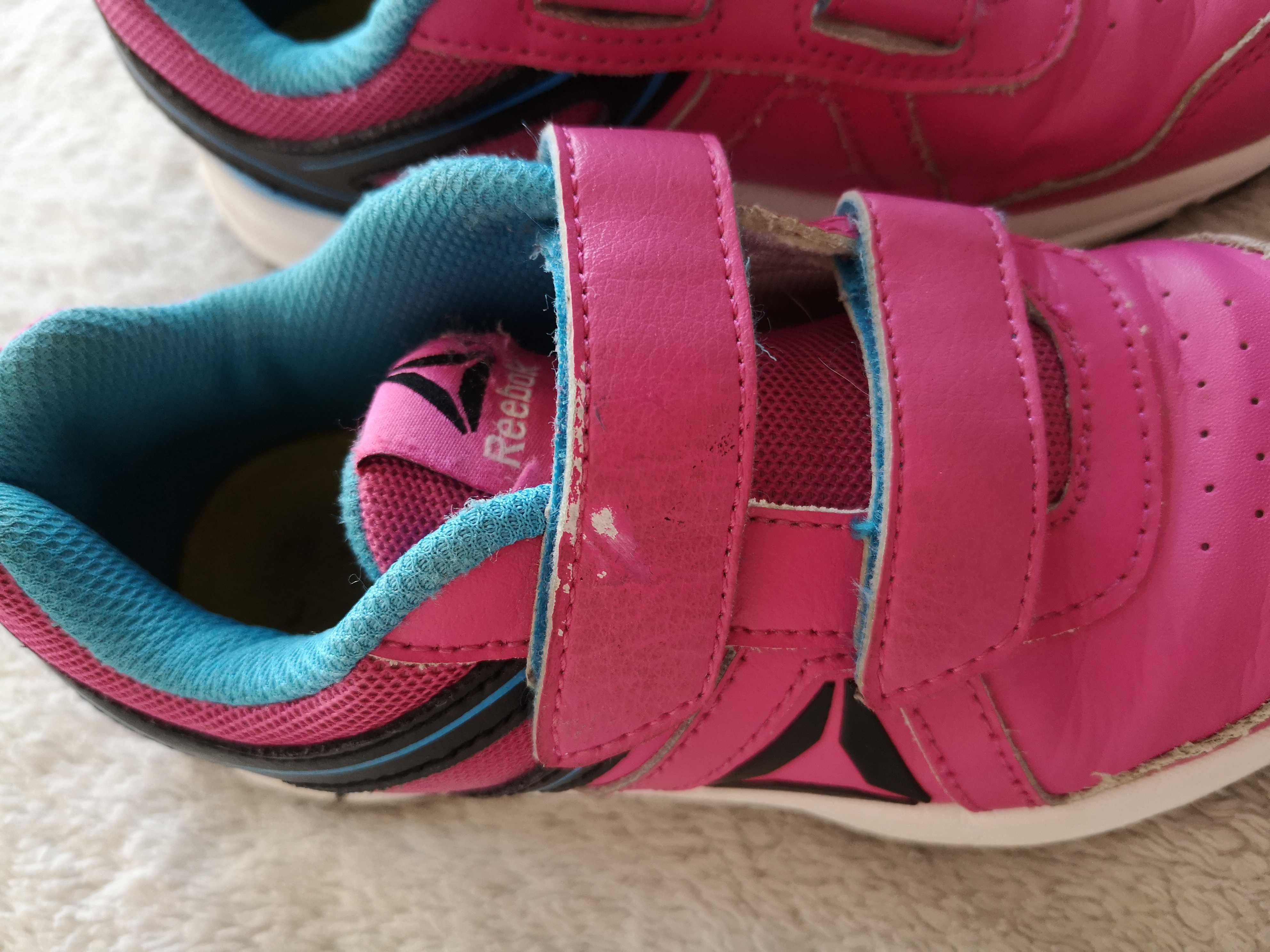 Różowe buty sportowe na rzepy Reebok 30,5 - 30 - 31