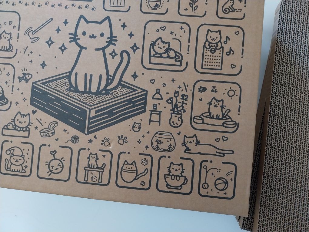 2 em 1: arranhador e cama para gato com 5 recargas NOVO ENVIO GRÁTIS