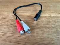 Przejściówka mini jack 2x chinch żeński