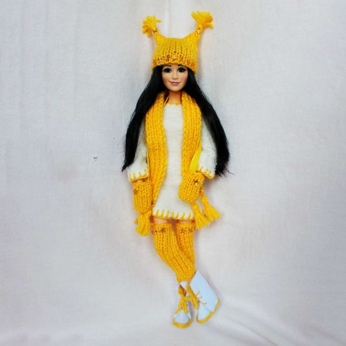 Зимний образ одежда для куклы Барби белочка