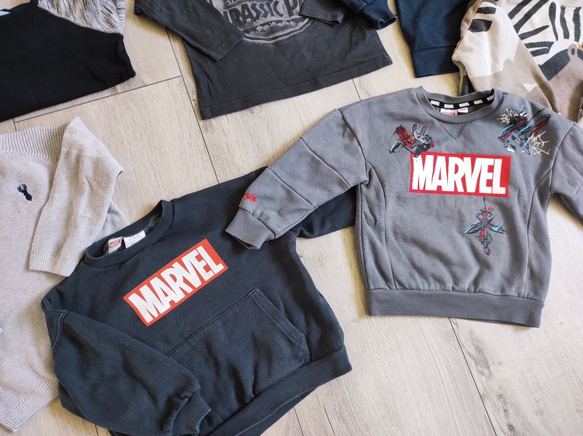 7 sztuk bluza / sweter / koszulka 98/104 Zara / Marvel / Next / H&M...