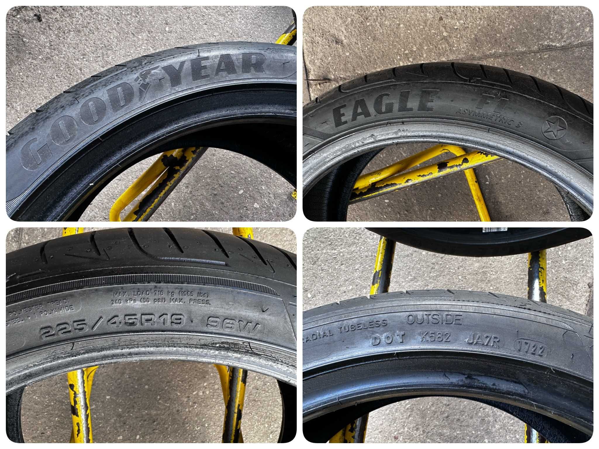 2 OPONY LETNIE 225/45R19 96W GoodYear EAGLE F1 ASYMMETRIC 3 6.2MM 2022