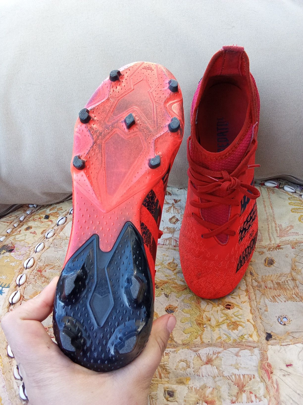 Chuteiras da Adidas vermelhas F50 predator