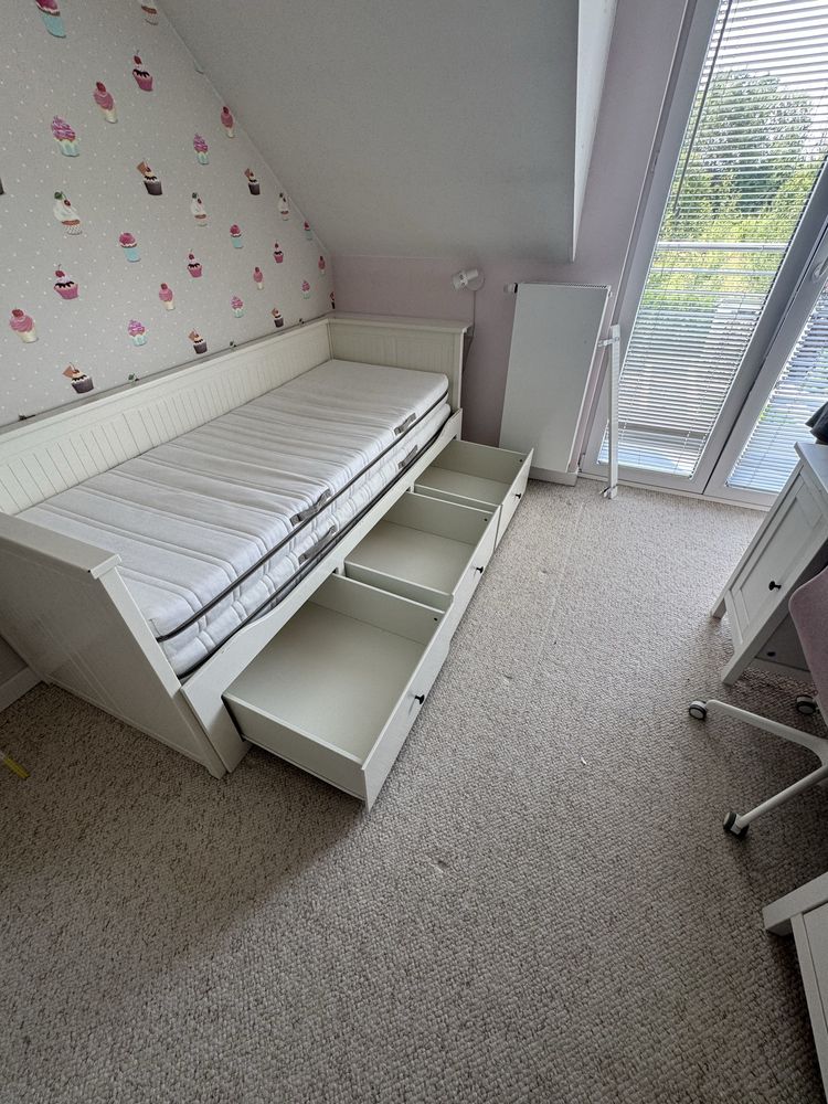 Łóżko Hemnes Ikea białe