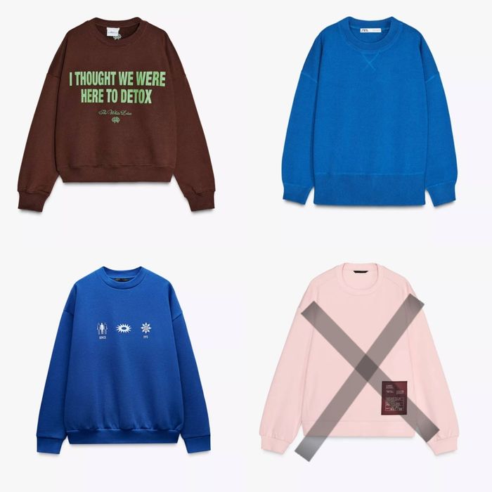 Світшот Zara светр синій коричневий