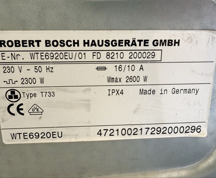 Maquina de secar BOSH WTE6920EU/01