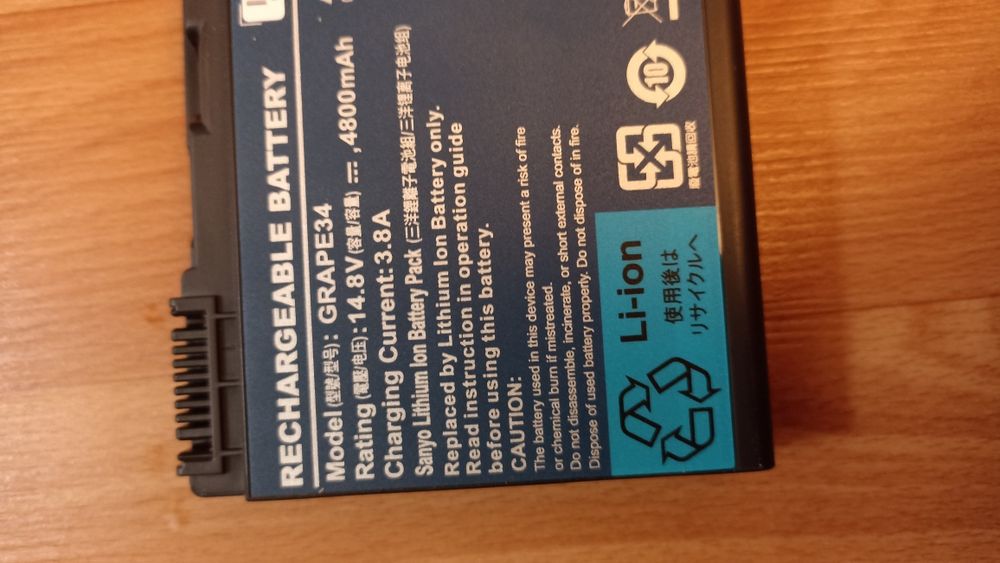 Аккумулятор модель:GRAPE34 для ноутбуков Aser