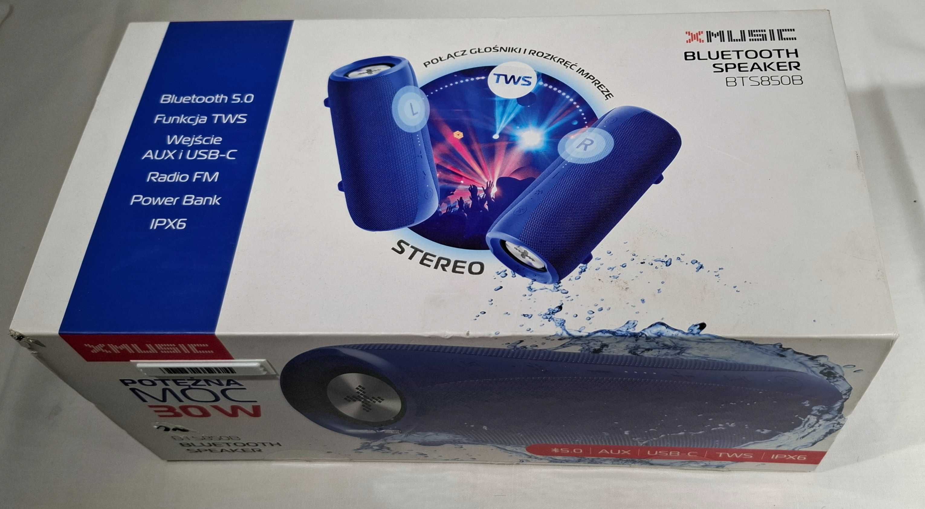 Głośnik mobilny XMUSIC BTS850B Niebieski 30 W 696/24/MIK