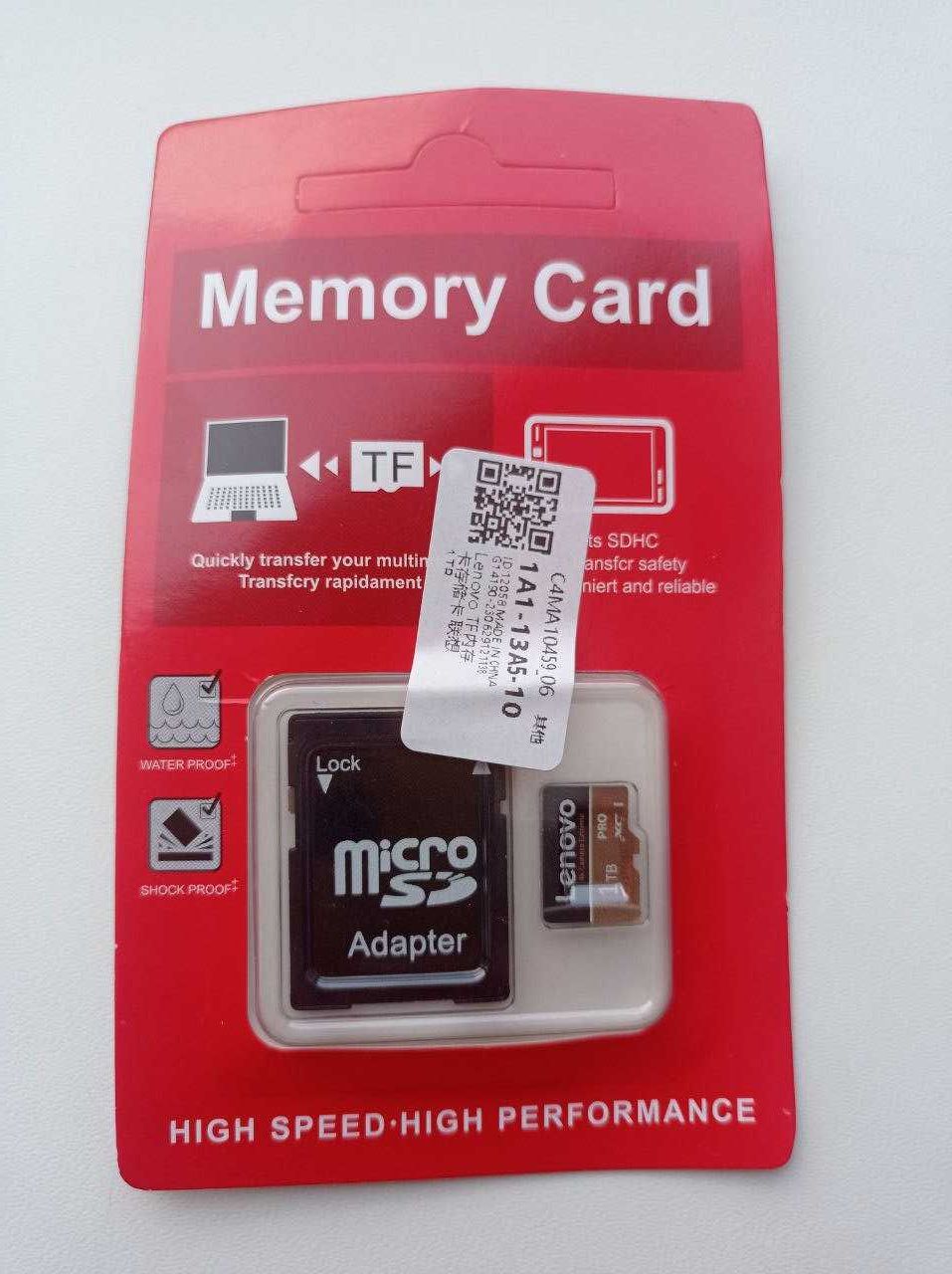 карта памяти micro sd card pro 1tb картка пам'яті Lenovo 1 тб