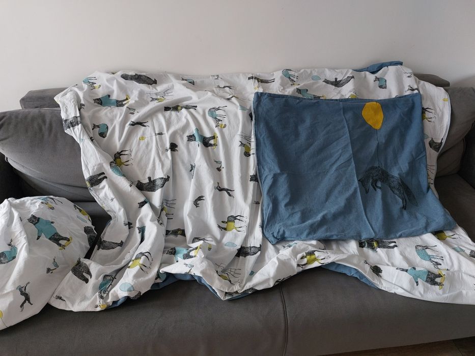 Pościel dziecięca Smukee 160x200, 70x80 niedźwiedź, lis