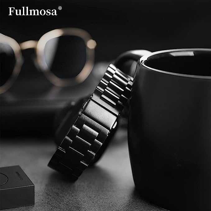 Bransoleta metalowy do zegarka Apple Watch 8/7/SE/6/5/4/3/2/1 czarna