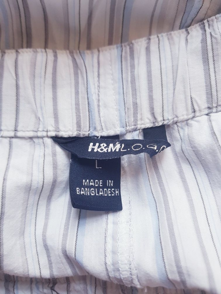 Bawełniane spodnie męskie od piżamy marki H&M rozmiar L.