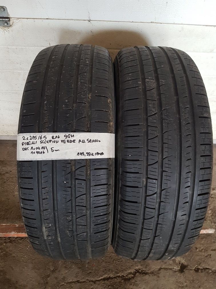 Opony całoroczne używane 215/65 R16 98H Pirelli - 2 szt.